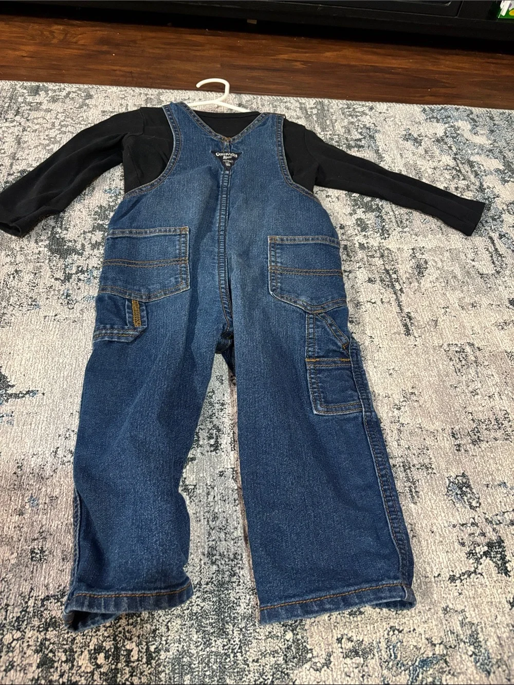 OshKosh B'gosh Dark Blue Denim Overalls